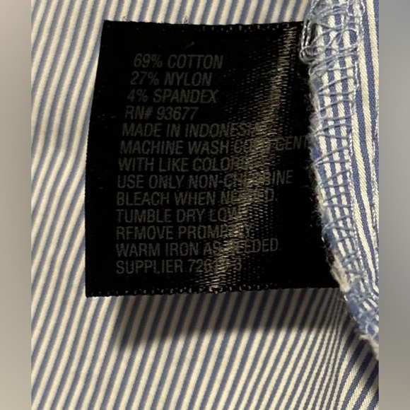 Worthington Light Blue Cold Shoulder Button Down Collar Shirt - Picture 8 of 11